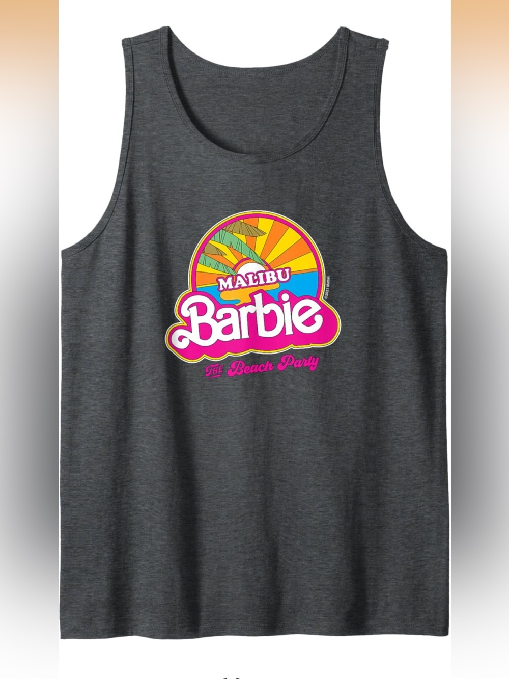 Classic Barbie logo graphic tank top M NWOT